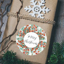 Search for watercolor holly stickers Merry christmas