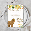 Search for holy cow baby shower invitations Modern