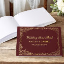 Search for burgundy guest books Vintage