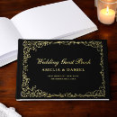 Search for black gold wedding guest books Modern