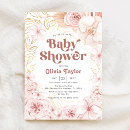 Search for boho floral baby shower invitations Blush pink