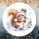 Search for christmas squirrel stickers Forest animals