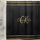 Search for black and gold shower curtains Stripes