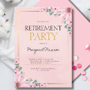 Search for elegant retirement invitations Pink