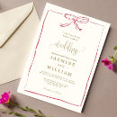 Search for pink ribbon wedding invitations Simple