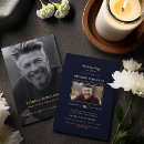 Search for navy blue funeral invitations Simple