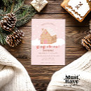 Search for gingerbread christmas invitations Pink