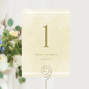Search for yellow wedding table cards Watercolor