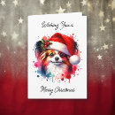 Search for papillon christmas cards Puppy