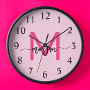 Search for hot pink clocks Dorm room
