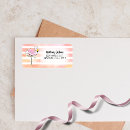 Search for cute flamingo return address labels Baby shower