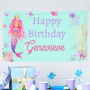 Search for under the sea birthday party banners Purple