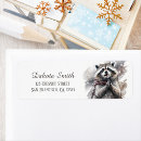 Search for raccoon return address labels For kids