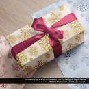 Search for gold snowflakes wrapping paper Christmas holiday