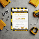 Search for baby under construction invitations Transportation