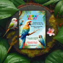 Search for macaw birthday invitations Jungle