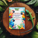 Search for parrot birthday invitations Vibrant