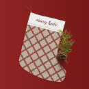 Search for burlap christmas stockings Red