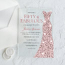 Search for 50 and fabulous invitations Pink
