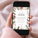 Search for rustic winter bridal shower invitations Elegant calligraphy script