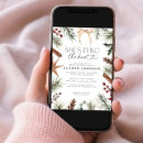 Search for winter bridal shower invitations Pine cone