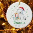 Search for baby bear christmas tree decorations Watercolor
