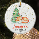 Search for baby fox christmas tree decorations Cute