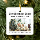 Search for newspaper christmas tree decorations Black and white