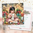 Search for vintage little girl christmas cards Victorian
