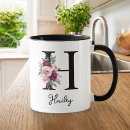Search for floral monogrammed mugs Stylish