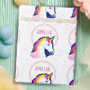 Search for magical unicorn birthday wrapping paper Pink