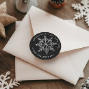 Search for silver snowflake return address labels Merry christmas