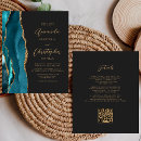Search for teal blue black wedding invitations Modern