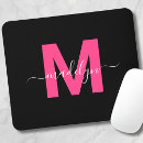 Search for black and pink mouse mats For her