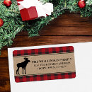 Search for lumberjack return address labels Red buffalo plaid