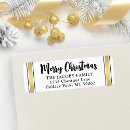 Search for gold text return address labels Modern