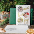 Search for joy peace love christmas cards White