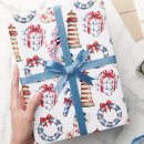 Search for nautical christmas wrapping paper Red