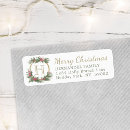 Search for red initial return address labels Merry christmas