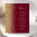 Search for red and gold wedding menus Elegant