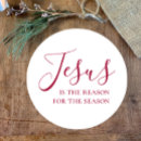 Search for jesus is the reason for the season stickers Red