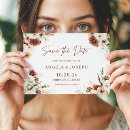 Search for trendy wedding save the dates Burnt orange