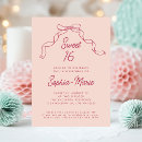 Search for minimalist sweet 16 invitations Bow