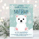 Search for polar bear baby shower invitations Animal