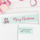 Search for pink penguin return address labels Merry christmas
