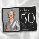Search for silver 50th birthday invitations Milestone