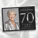 Search for silver 70th birthday invitations Black and silver