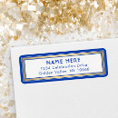 Search for royal blue and white return address labels Chic
