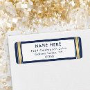 Search for navy blue and white stripes return address labels Chic