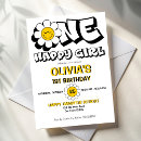 Search for minimalist 1st birthday invitations Retro